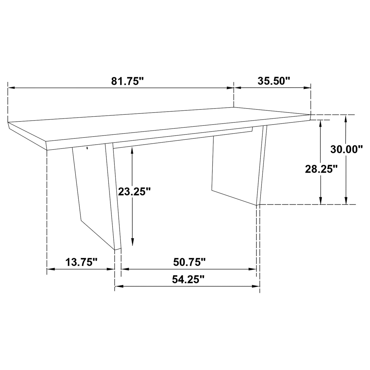 Decker 7-piece 82-inch Rectangular Dining Set Black and Natural Oak