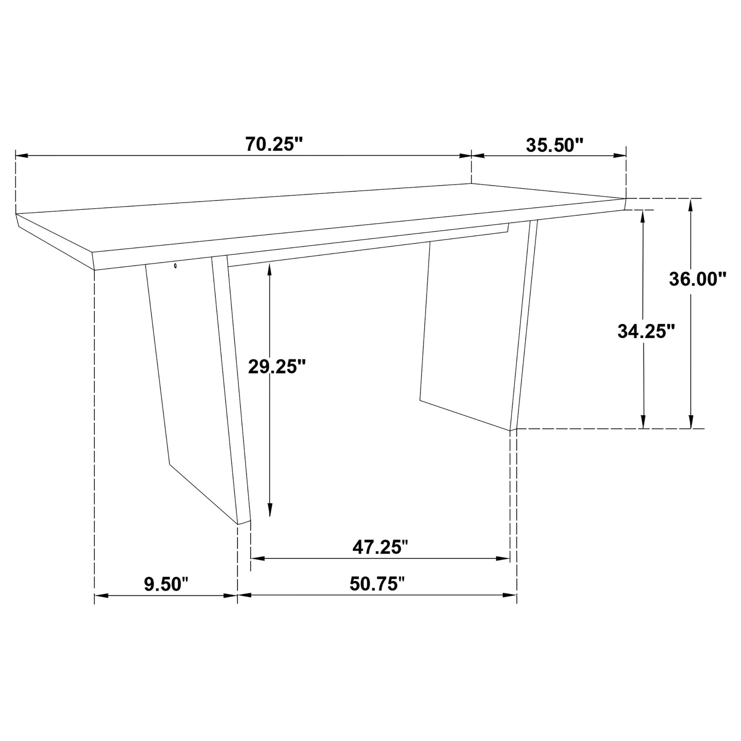 Decker 7-piece 70-inch Counter Height Dining Set Black and Walnut
