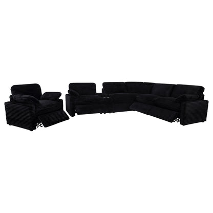 Collins Upholstered Power Recliner Chair Black