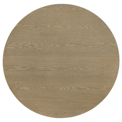 Hamlyn 3-piece Round Fluted Coffee and End Table Set Natural Oak