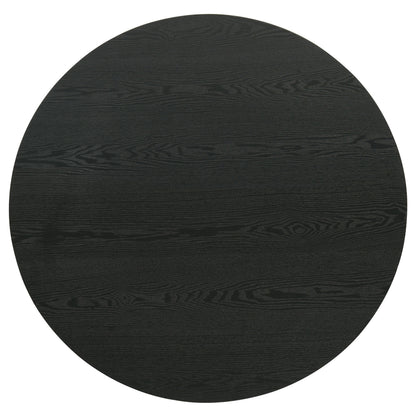 Hamlyn 2-piece Round Fluted Coffee and End Table Set Black