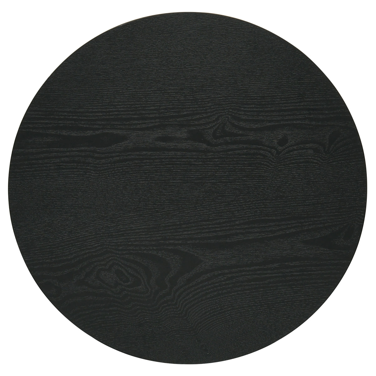Hamlyn 2-piece Round Fluted Coffee and End Table Set Black