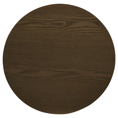 Hamlyn 3-piece Round Fluted Coffee and End Table Set Walnut