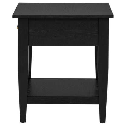 Lindenton 1-drawer Wood Occasional Side End Table Black