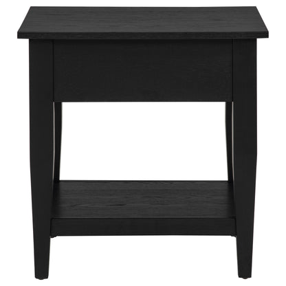 Lindenton 1-drawer Wood Occasional Side End Table Black