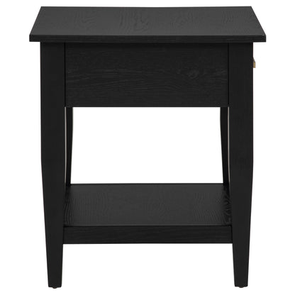 Lindenton 1-drawer Wood Occasional Side End Table Black