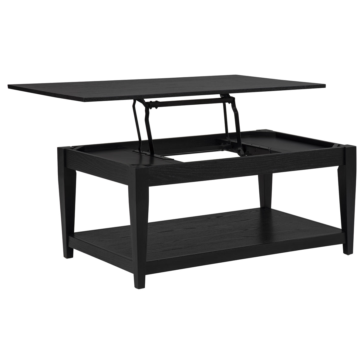 Lindenton 2-piece Wood Lift-Top Coffee and End Table Set Black
