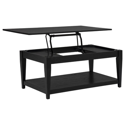 Lindenton 3-piece Wood Lift-Top Coffee and End Table Set Black