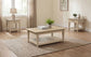 Lindenton 3-piece Wood Lift-Top Coffee and End Table Set Blonde