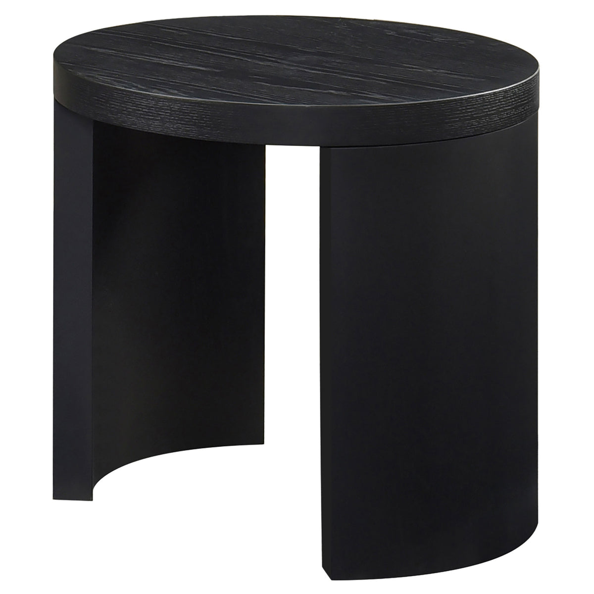 Sweeney 24-inch Round Wood Occasional Side End Table Black