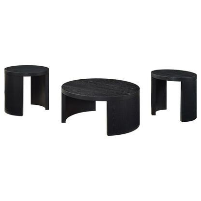 Sweeney 3-piece Coffee and End Occasional Table Set Black