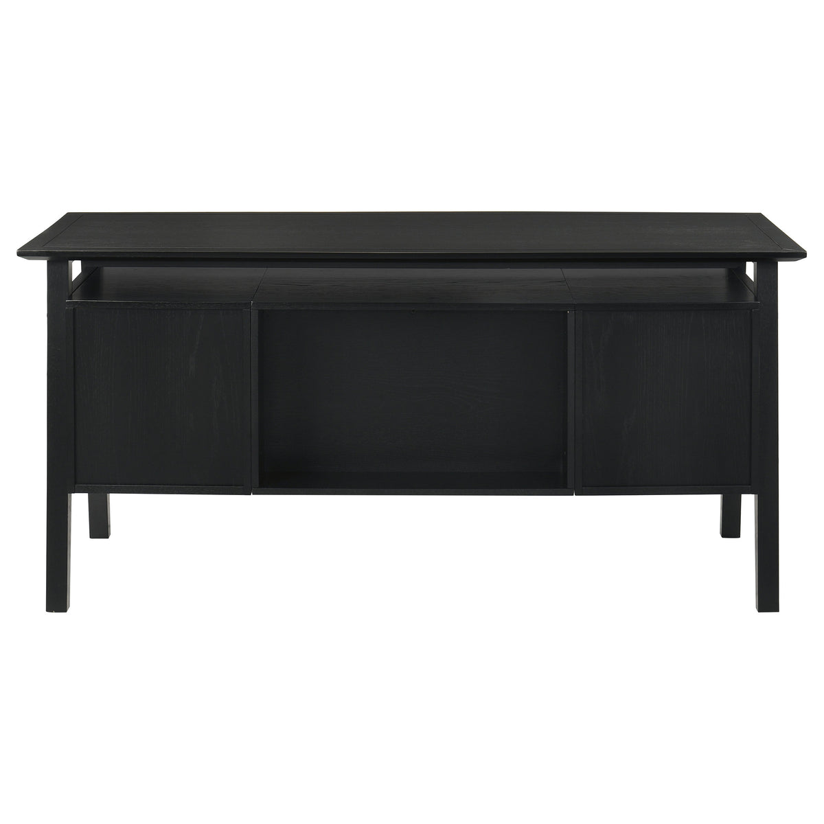 Goodson 64-inch 4-Drawer Double Pedestal Desk Black