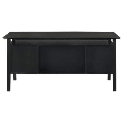 Goodson 64-inch 4-Drawer Double Pedestal Desk Black