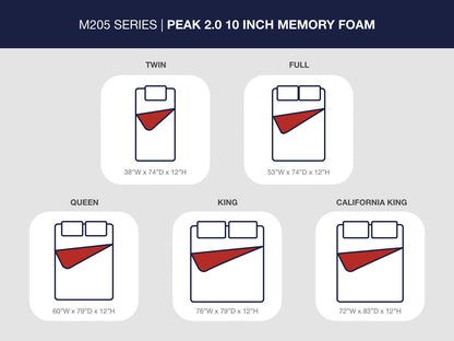 Ashley Express - Peak 2.0 12 Memory Foam  Mattress