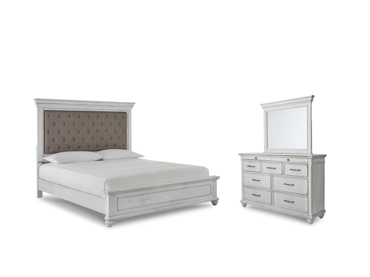 Kanwyn Queen Panel Bed, Dresser and Mirror