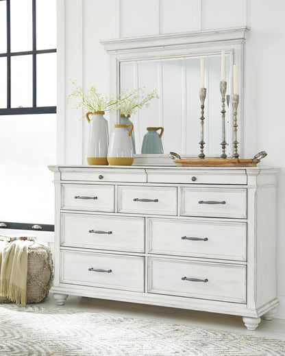 Kanwyn Queen Panel Bed, Dresser and Mirror