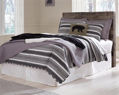 Derekson Full Panel Headboard Bed with Mirrored Dresser
