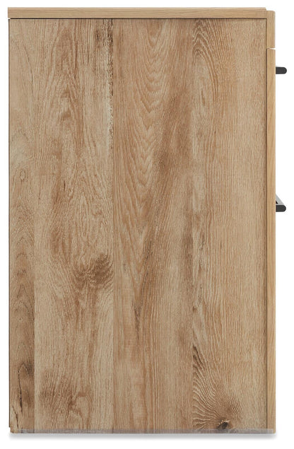 Hyanna Queen Panel Storage Bed with 2 Under Bed Storage Drawer, Dresser, Mirror and Nightstand