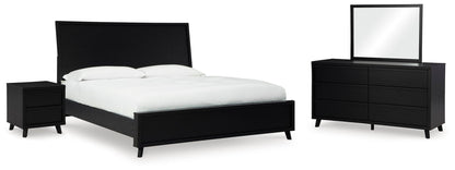 Danziar Queen Panel Bed, Dresser, Mirror and Nightstand