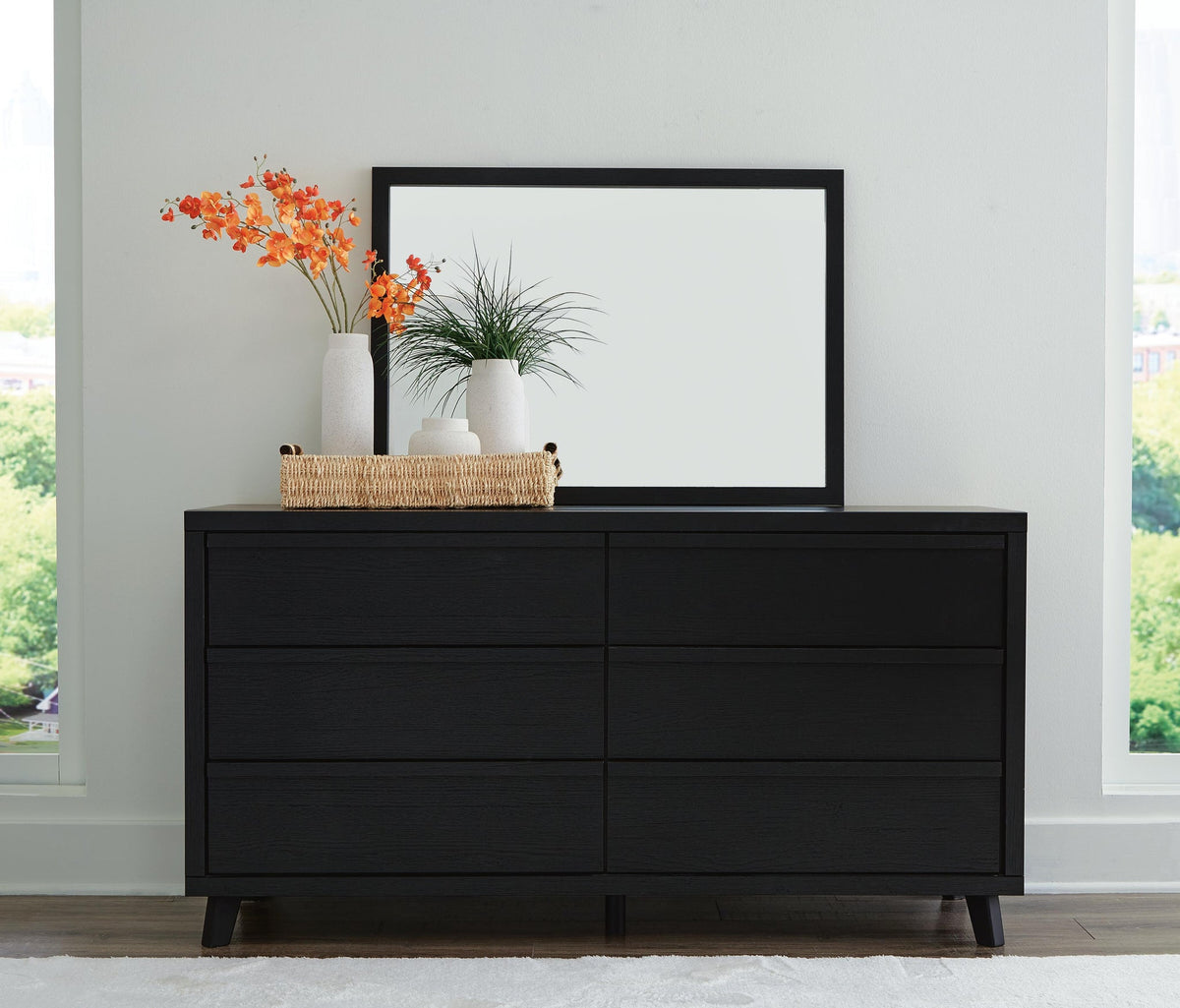Danziar Queen Panel Bed, Dresser, Mirror and Nightstand