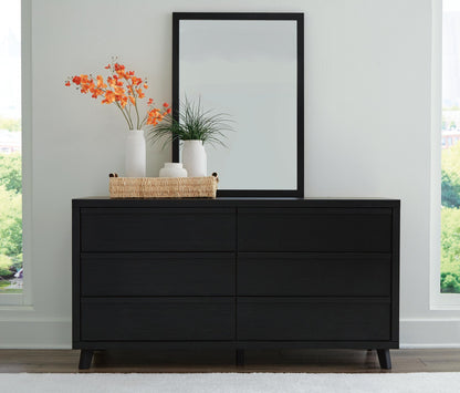 Danziar Queen Panel Bed, Dresser, Mirror and Nightstand