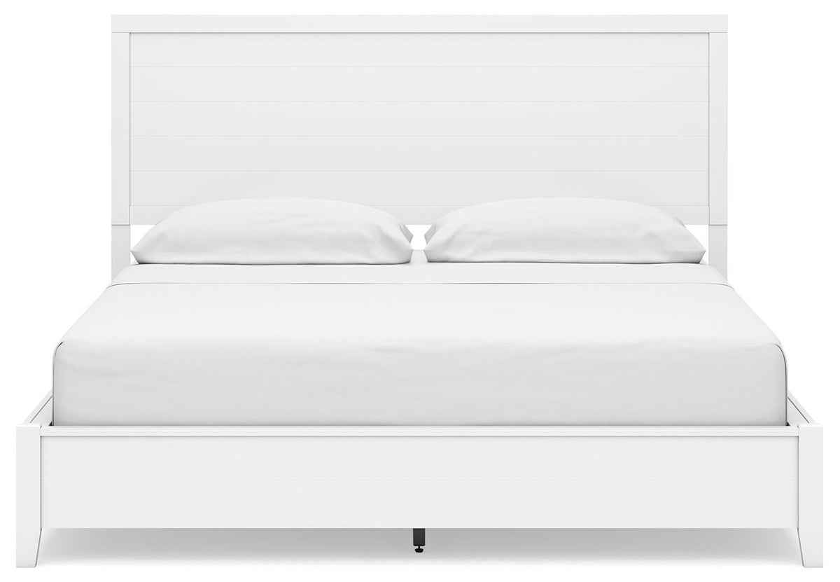 Binterglen California King Panel Bed, Dresser, Mirror, Chest and Nightstand