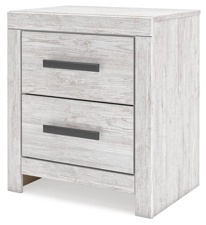 Cayboni Full Panel Bed with Mirrored Dresser and Nightstand
