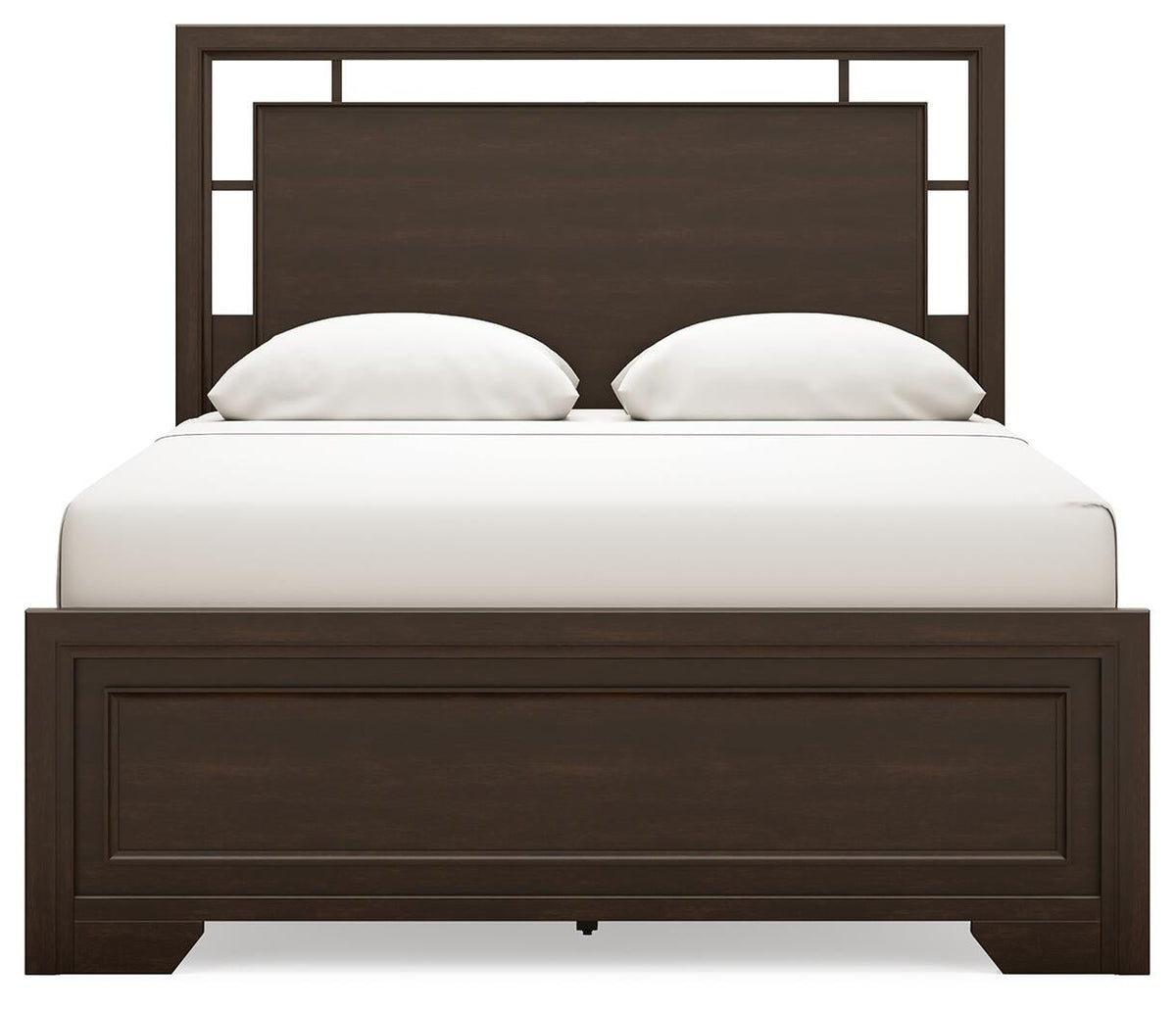 Covetown Queen Panel Bed with Mirrored Dresser and Nightstand