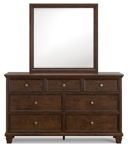 Danabrin Twin Panel Bed with Mirrored Dresser and Nightstand