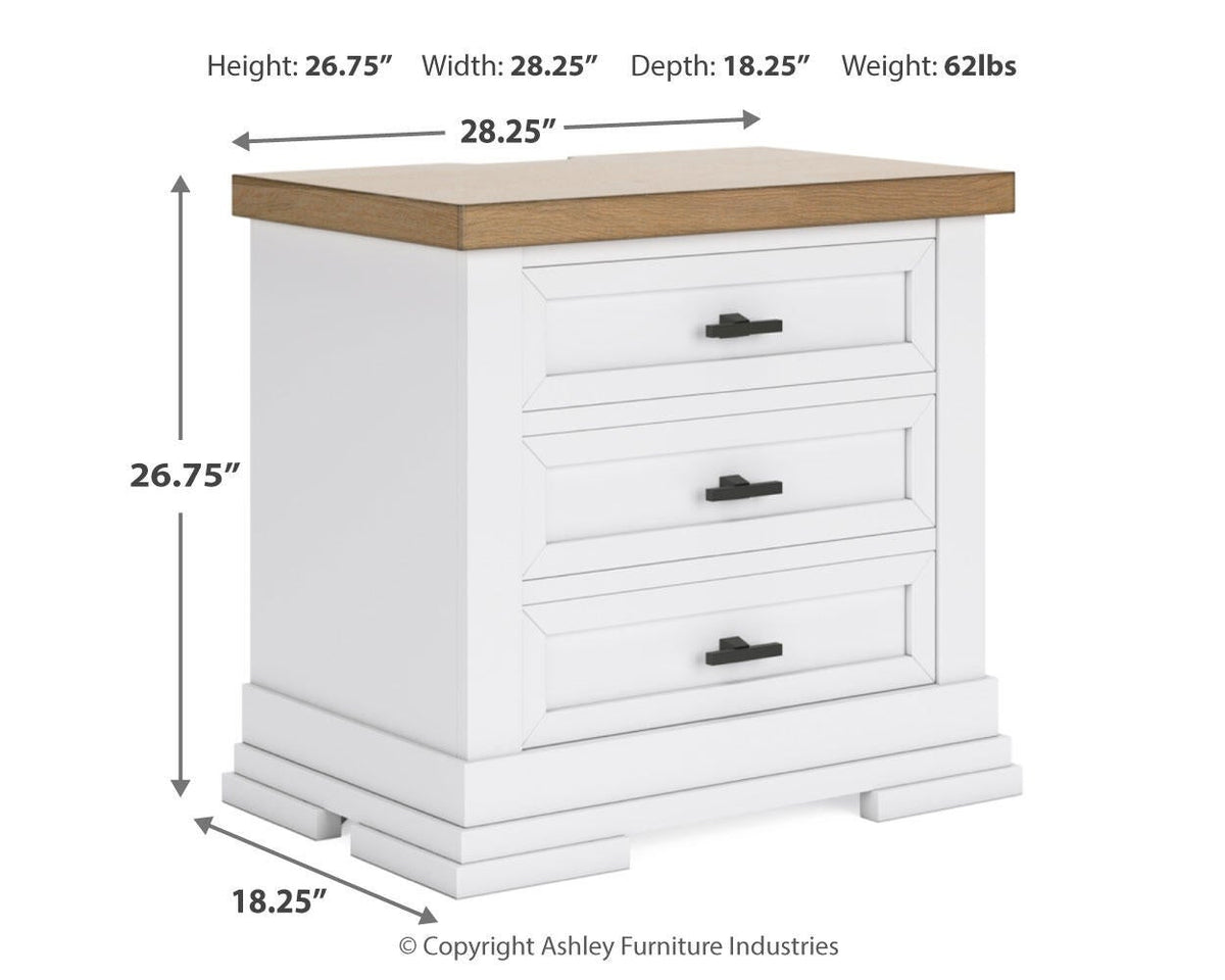 Ashbryn King Panel Storage Bed, Dresser, Mirror and Nightstand