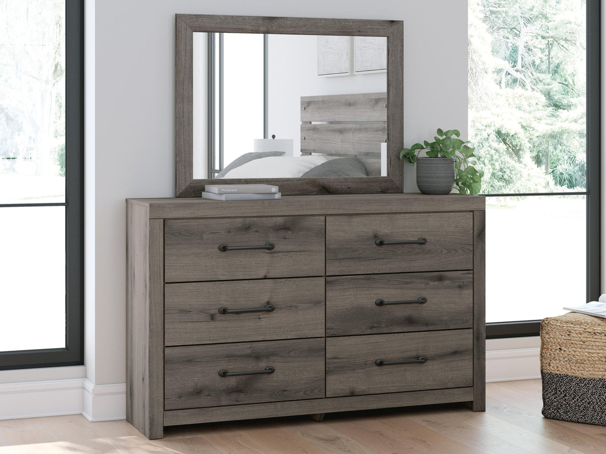 Urbanoore Full Panel Bed, Dresser, Mirror and Nightstand