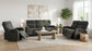 Hamilton Chenille Upholstered Manual Recliner Charcoal Grey