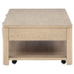 Marcelo Wood Coffee Table with 2 Drawers and Shelf Light Elm