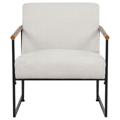 Monsen Fabric Upholstered Metal Frame Accent Chair Ivory