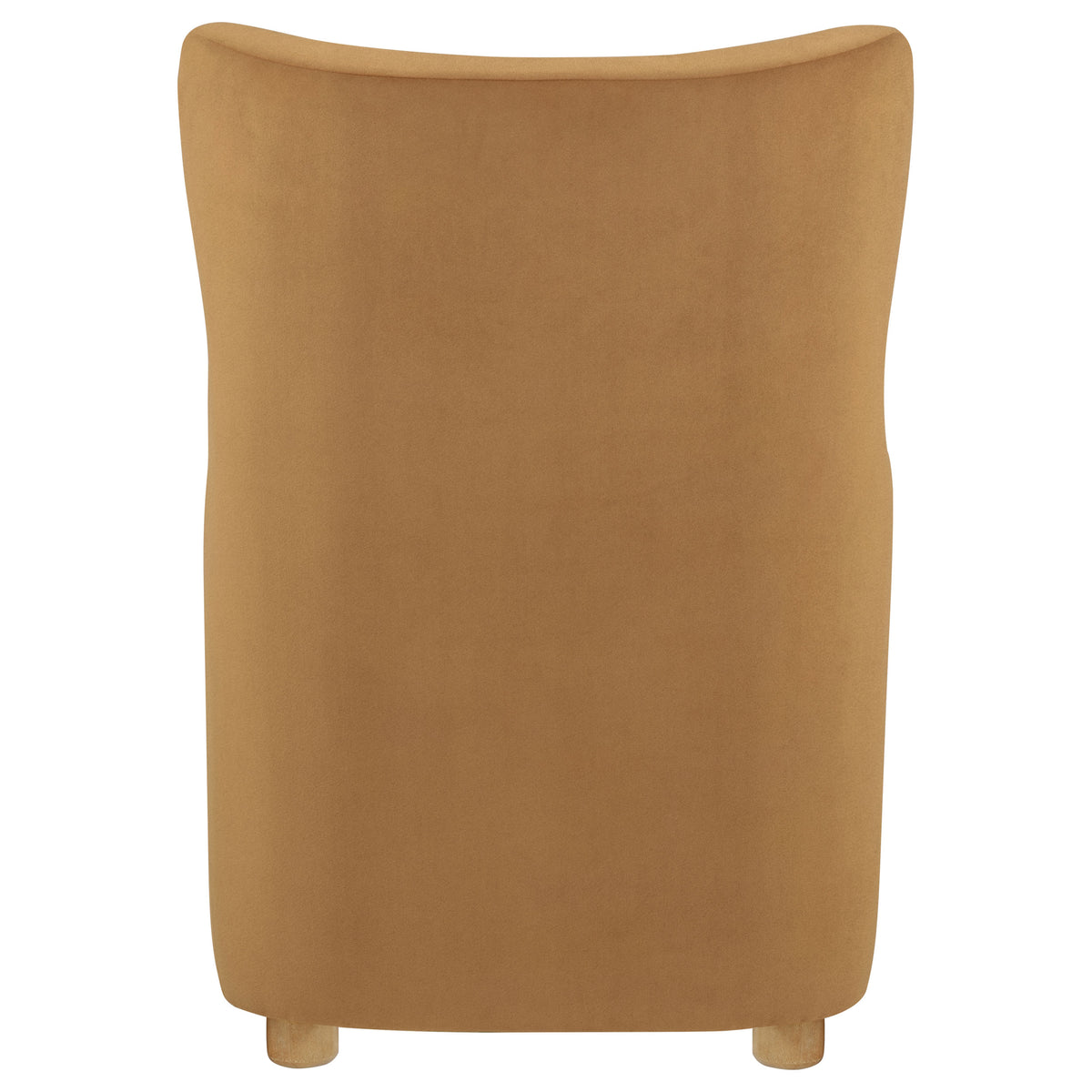 Thornton Velvet Upholstered Wingback Lounge Accent Chair Cognac