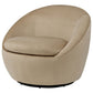 Myernick Velvet Upholstered Swivel Accent Chair Camel