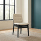Redbridge Velvet Upholstered Side Chair Cream and Black (Set of 2)