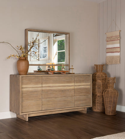 Stillwater Dresser with Mirror Weathered Oak