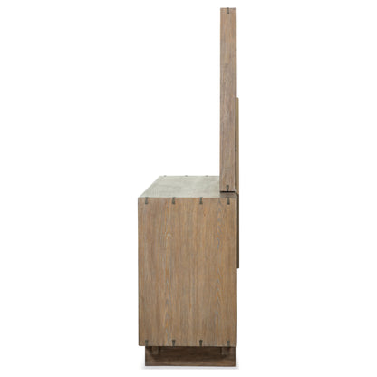 Stillwater Dresser with Mirror Weathered Oak