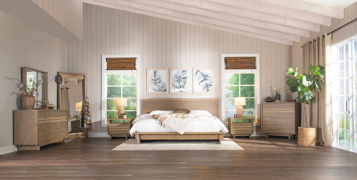 Stillwater Dresser with Mirror Weathered Oak