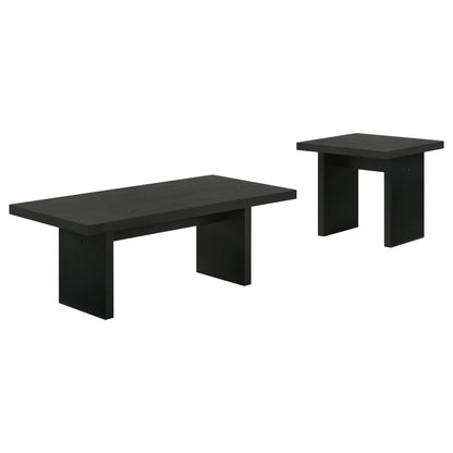 Decker 2-piece Coffee and End Table Set Black