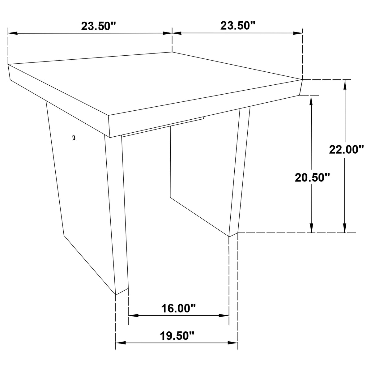 Decker 2-piece Coffee and End Table Set Walnut