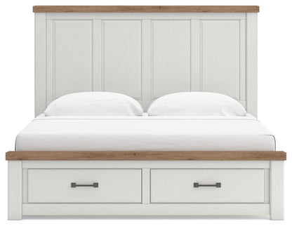 Savonport King Panel Storage Bed. Dresser, Mirror and Nightstand
