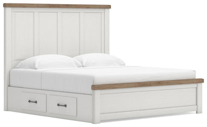 Savonport King Panel Bed with Storage, Dresser, Mirror, Chest and Nightstand