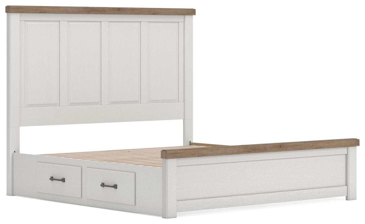 Savonport King Panel Bed with Storage, Dresser, Mirror, Chest and Nightstand