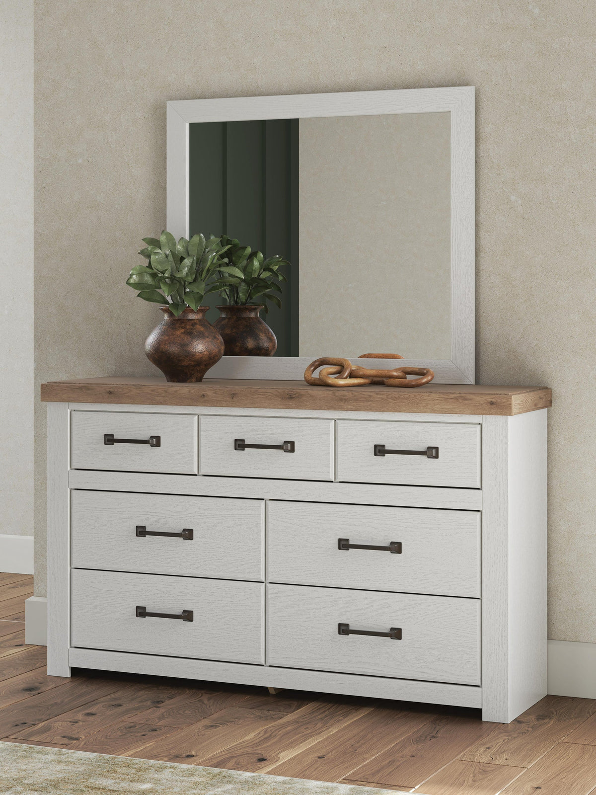 Savonport King Panel Bed, Dresser, Mirror, Chest and Nightstand