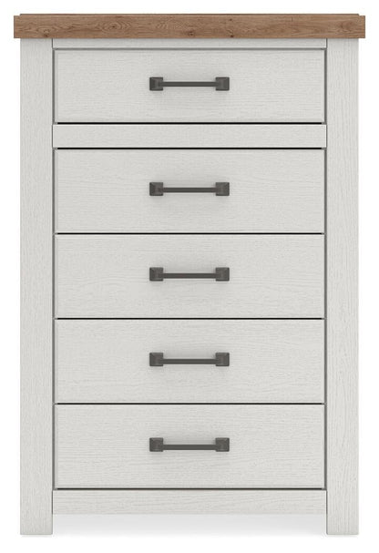 Savonport King Panel Bed, Dresser, Mirror, Chest and Nightstand