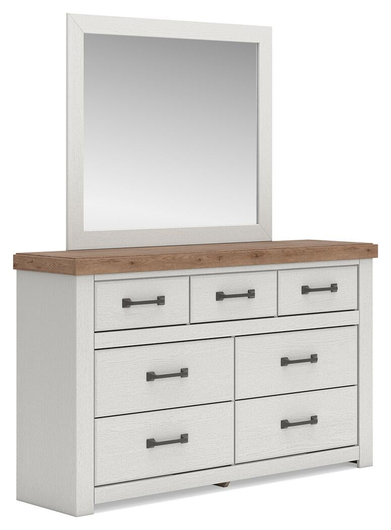 Savonport Queen Panel Bed with Storage. Dresser, Mirror and Nightstand