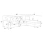 Serene 4-piece Upholstered Modular Sectional Sofa Charcoal