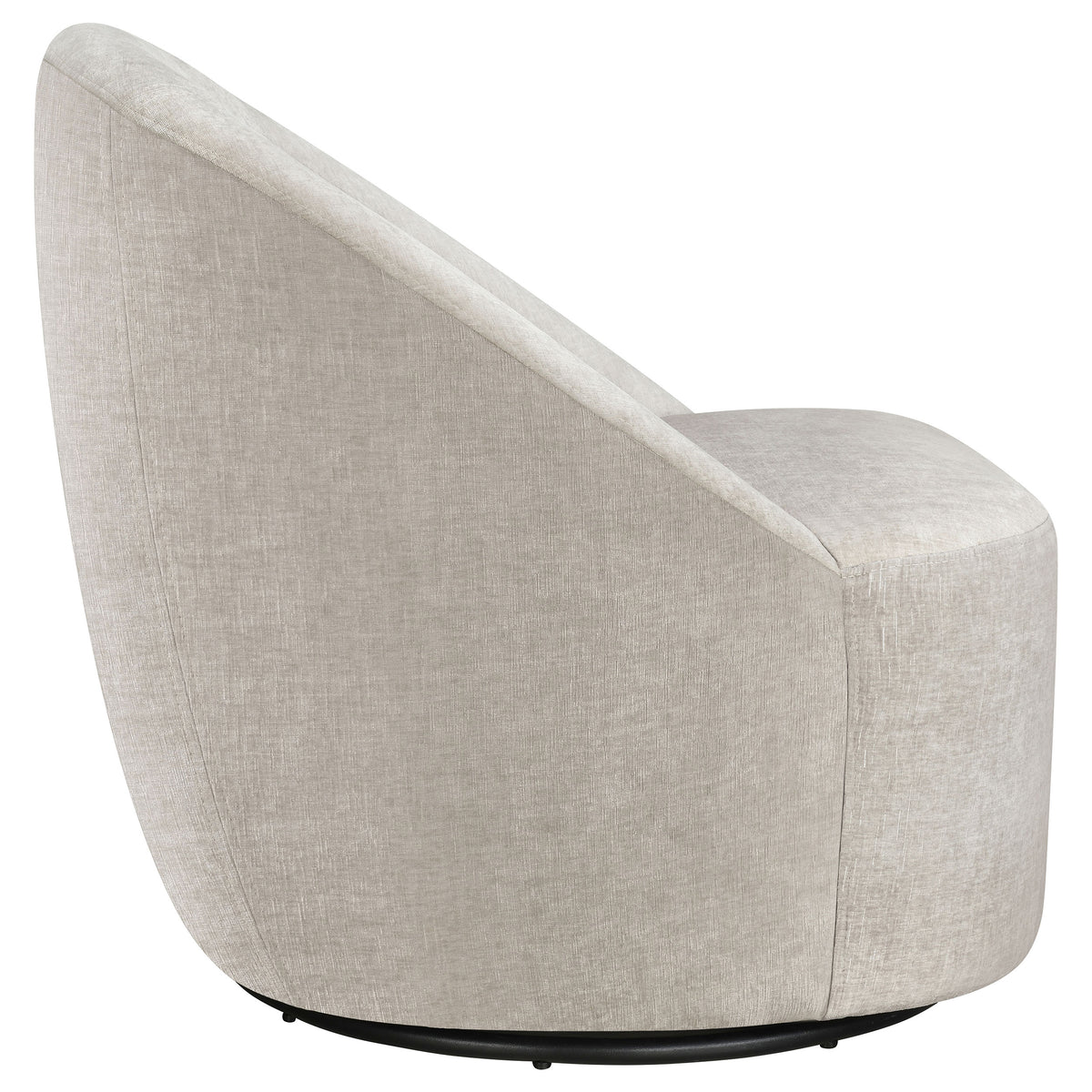Leon Chenille Upholstered Swivel Accent Chair Greige